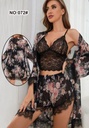 Ensemble pyjama 3pcs: kimono+short+haut