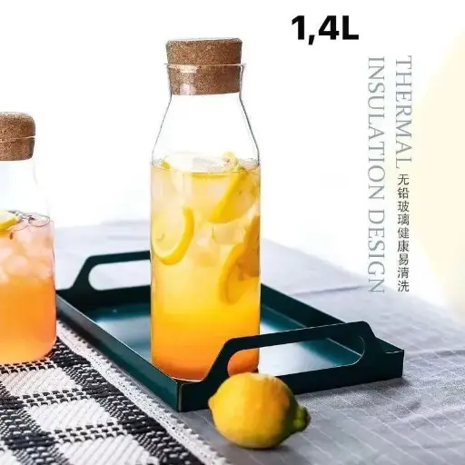 Bouteille IKEA, transparent, avec bouchon, 1,4L